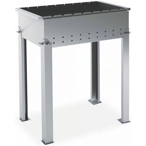 Мангал Grillux Family grill, 72х41х81 см, сталь, 2 мм, серый