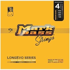 Markbass Longevo Series MB4LESS45105LS струны для бас-гитары, 45-105, сталь, с защитным покрытием
