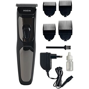 Машинка для стрижки волос HQ-237, профессиональный триммер, стрижка волос/борода/усы, 4 насадки, Черный