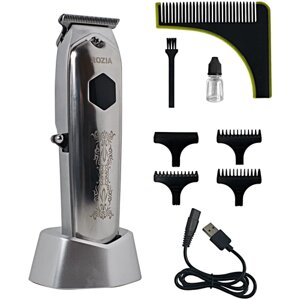 Машинка для стрижки волос HQ-282, Профессиональный триммер для стрижки волос, для бороды, усов, Cеребристый