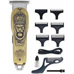 Машинка для стрижки волос HQ-300, Профессиональный триммер для стрижки волос, для бороды, усов, Золотистый