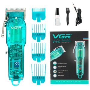 Машинка для стрижки волос и бритья бороды и усов с аккумулятором высокой емкости Professional Hair Trimmer VGR-660