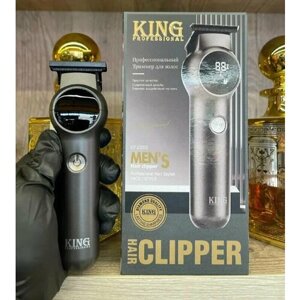 Машинка для стрижки волос "KING" CLIPPER КР-2050 / Триммер для волос trimmer (антипорезочная'подходит для слабовидящих)