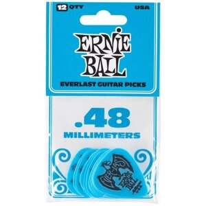 Медиатор Ernie Ball Everlast 0,48 мм 9181 голубой 12