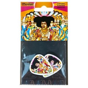 Медиаторы, средние, 6 шт. Dunlop Jimi Hendrix Bold As Love JHP02M 6Pack
