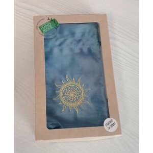 Мешочек для карт Таро "Солнце" голубой