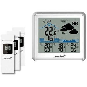 Метеостанция Levenhuk Wezzer PLUS LP50 / часы, календарь, будильник, термометр, гигрометр, барометр