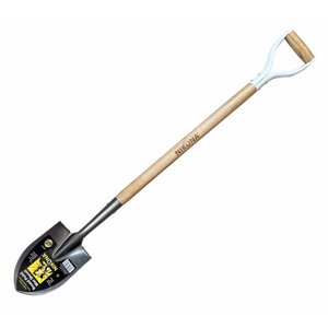 Мини лопата с закругленным лезвием с 36" D деревянной ручкой