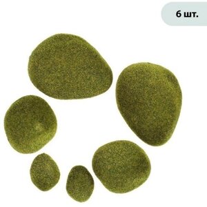 Мох искусственный «Камни», набор 6 шт, Greengo