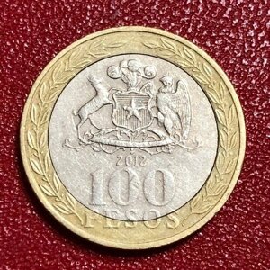 Монета 100 песо Чили 2012 год #4-4