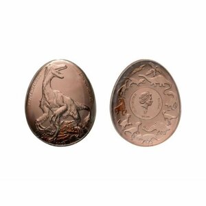 Монета 20 центов Динозавры в Азии - Бэйпяозавр в капсуле и запайке. Самоа, 2022 г. в. Proof