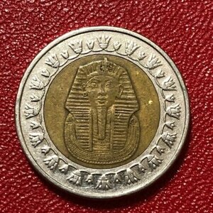 Монета Египет 1 Фунт 2008 год Золотая маска Тутанхамона, Сфинкс #2-6