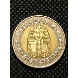 Монета Египет, 1 Фунт 2008 год Золотая маска Тутанхамона, Сфинкс 3-4