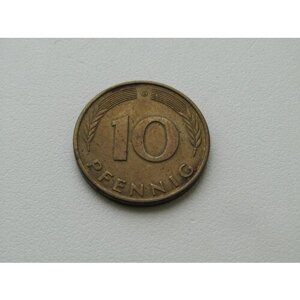 Монета. Германия. ФРГ. 10 пфеннигов 1989