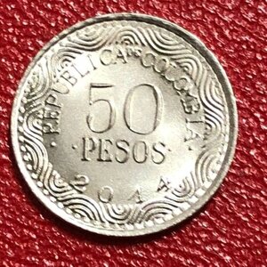 Монета Колумбия 50 песо 2014 год #1-11