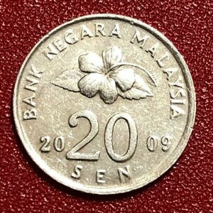Монета Малайзия 20 Сен 2009 год #5-4