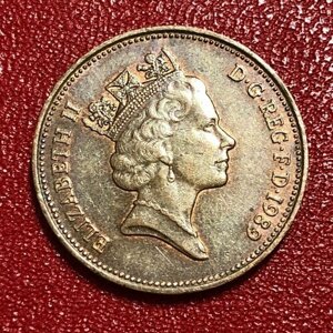 Монета Великобритания 2 пенса 1989 год Королева Елизавета 2 #7