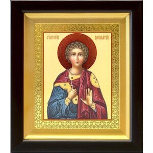Мученик Вонифатий Тарсийский, икона в деревянном киоте 14,5*16,5 см