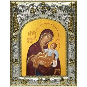 Муромская икона Божией Матери, 14х18 см, в окладе