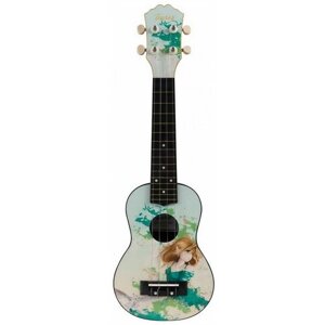 Музыкальный инструмент TERRIS Гитара гавайская Укулеле сопрано PLUS-70 ELF 55*17*5,2. см DNT-63690