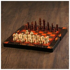 Набор 3 в 1 'Ламиран'шахматы, шашки, нарды, 30 х 30 см