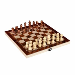 Набор 3 в 1 (шашки, шахматы, нарды) 7724В, 39см, дерево