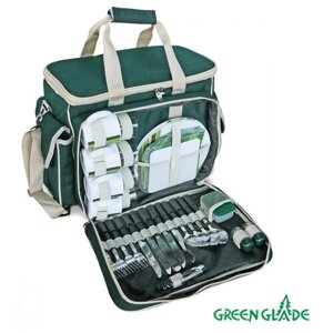 Набор для пикника Green Glade T3134, 34 премд., зеленый