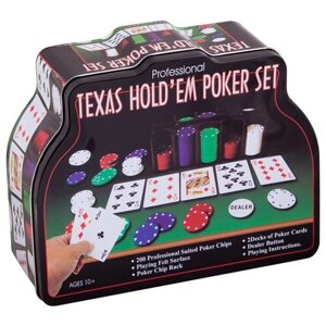 Набор для покера для покера Нескучные игры Professional Texas Hold'em Poker Set, 200 фишек