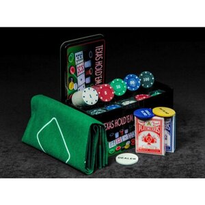 Набор для покера Holdem light, 200 фишек с номиналом