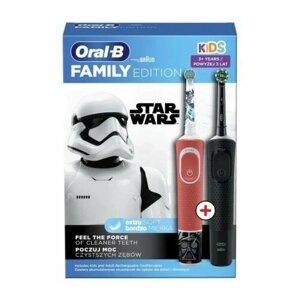 Набор электрических зубных щеток Oral-B Braun Toothbrush D103 Black + D100 Star Wars