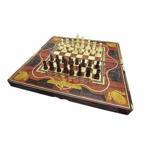 Набор игр 3 в 1 Lakshmi W5008E (шахматы, шашки, нарды)