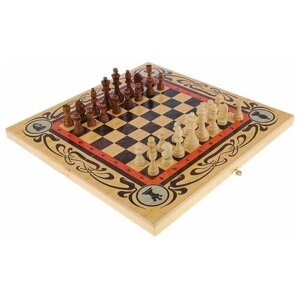 Набор игр шахматы нарды, шашки с доской Статус, 50 х 50 см KSVA-SA-SH-011