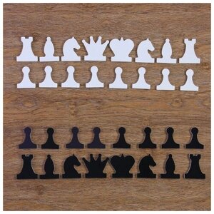 Набор магнитных фигур для демонстрационных шахмат, король h=6.3 см, пешка h=5.5 см
