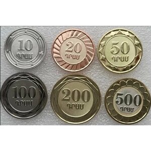 Набор монет Армении "30 лет Драму" 2023 года 6 монет UNC