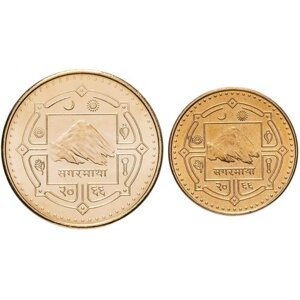 Набор монет Непала 2009г, состояние AU-UNC, без обращения (из банковского мешка)