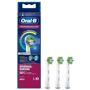 Набор насадок Oral-B Floss Action CleanMaximiser для ирригатора и электрической щетки, белый, 111 мл, 3 шт.