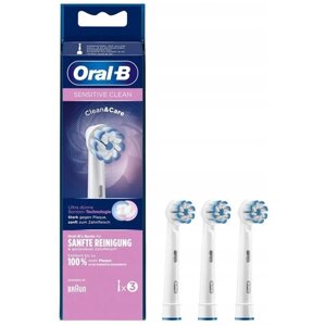 Набор насадок Oral-B Sensitive Clean для вибрационной щетки, белый, 3 шт.