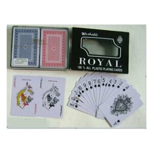 Набор пластиковых игральных карт для покера - 2 колоды