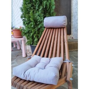 Набор подушек (валик + квадрат) для кресла кентукки / шезлонга, 2 шт, цвет серый