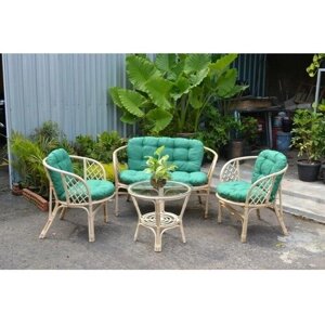 Набор садовой мебели "Индо" 4 предмета: 2 кресла, 1 диван, 1 стол, коричневый 7882852