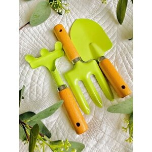 Набор садовых инструментов, для растений (лопатка, пика посадочная, грабли)