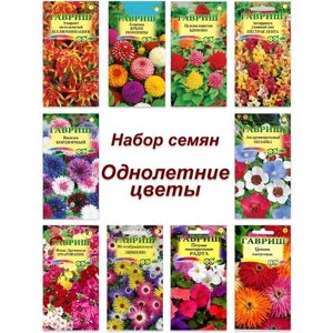 Набор семян, семена однолетних цветов, петуния, флокс, цинния, амарант и др