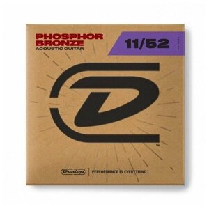 Набор струн для акустической гитары Dunlop, Phosphor Bronze, 11-52