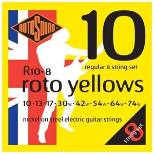 Набор струн rotosound ROTO yellows R10-8, 1 уп.