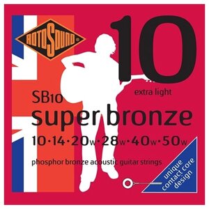 Набор струн rotosound SUPER bronze SB10, 1 уп.