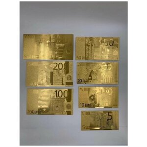 Набор Сувенирных Банкнот Евро 7 штук