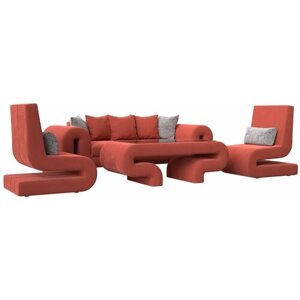 Набор Волна-2 (стол, диван, 2 кресла)