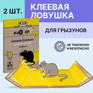 Nadzor Клеевая ловушка "Книжка" для крыс, мышей и других грызунов и вредителей, 2 шт.