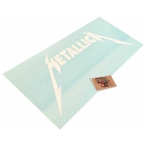 Наклейка виниловая на гитару "Metallica", белая