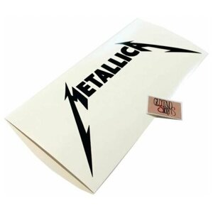 Наклейка виниловая на гитару "Metallica", черная